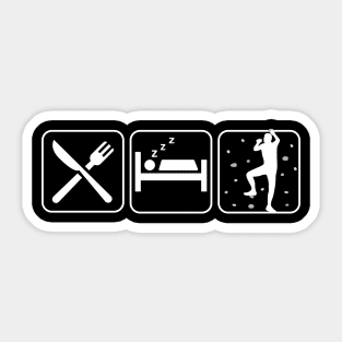 Eat Sleep Bouldering Wall Climbing Funny Gift Sticker